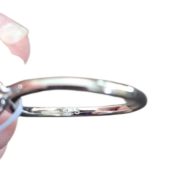 Moissanite Silver Ring 4CT Size 5 - Picture 2 of 5